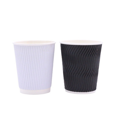 Gobelets jetables isolés pour boissons chaudes Gobelets à paroi ondulée pour boissons froides