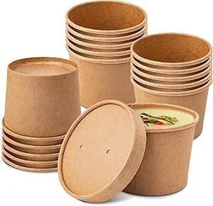 32oz Microwave Safe Disposable Hot Soup Containers Hot Soup Paper Bowl