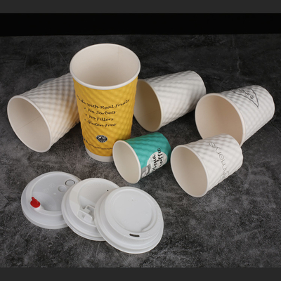 Food Grade Custom Compostable Coffee Cups 8oz 12oz 16oz Eco Friendly Paper Cups