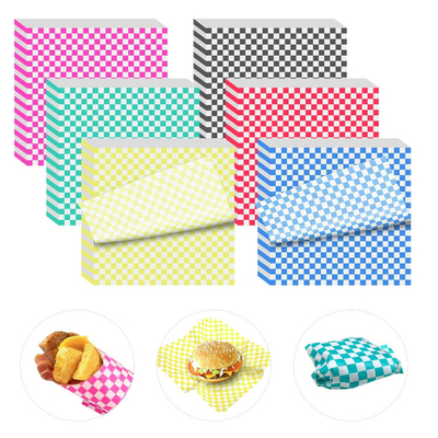 Greaseproof Printed Wax Sheets For Food Waxed Kraft Paper Sheets