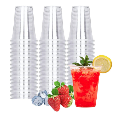 Custom Printed Disposable Plastic Cup 2oz 4oz 6oz 8oz Compostable Clear Cups