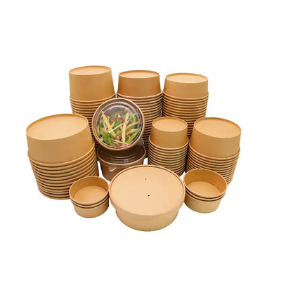 Leak Proof Takeout Food Box Kraft Disposable Lunch Box Paper Food Container
