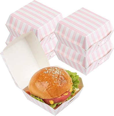 Customized Eco Friendly Mini Burger Boxes Clamshell Food Containers