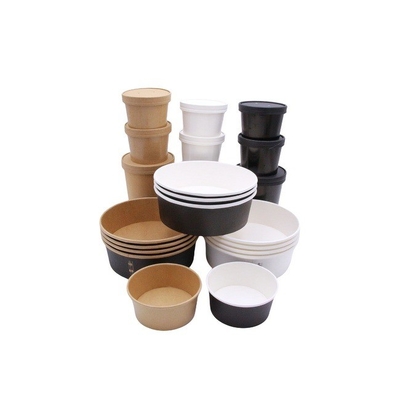 Disposable Brown Paper Bowls 20oz For Ice Cream Packaging Disposable Soup Bowl