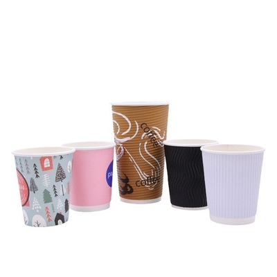 16oz Paper Coffee Cup Hot Cold Beverage Drinking Cup For Juice