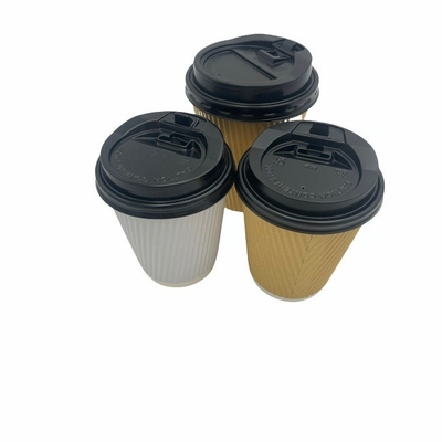 12 Oz Customized Printed Paper Coffee Cups Durable With Lids