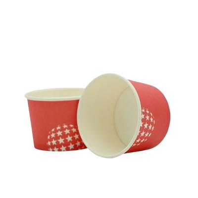 4Oz PE Coated  Paper Sundae Cups Disposable Ice Cream Pots SGS