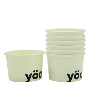 4 Oz Disposable Ice Cream Bowls White Eco Friendly Frozen Yogurt Cup