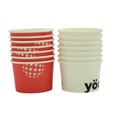 4 Oz Disposable Ice Cream Bowls White Eco Friendly Frozen Yogurt Cup