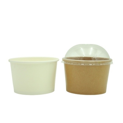 16 Oz Brown Ice Cream Paper Cup Microwavable Safe For Christmas Thanksgiving