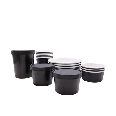Customized Food Grade Paper Salad Bowls With Lids Disposable Hot Bowls