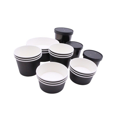 Customized Food Grade Paper Salad Bowls With Lids Disposable Hot Bowls