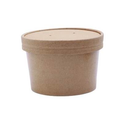 Eco Friendly Disposable Paper Bowl 8oz 12oz 16oz With Paper Lid