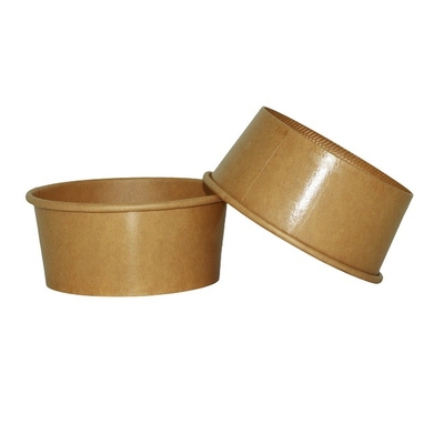 White Kraft Paper Food Bowls Disposable Snack Bowls Customized Size