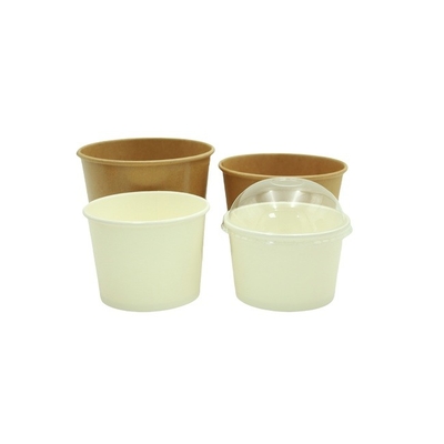 500/750/1000ML Disposable Paper Bowl Safe Food Grade With Lid