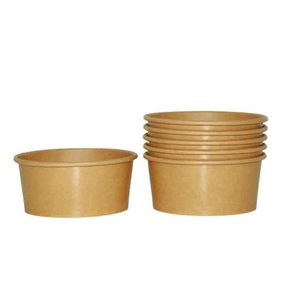 Disposable Versatile Paper Cups For Hot Soup 16oz Kraft Soup Containers