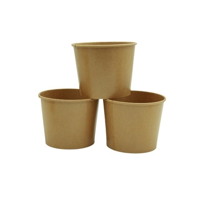 Disposable Versatile Paper Cups For Hot Soup 16oz Kraft Soup Containers