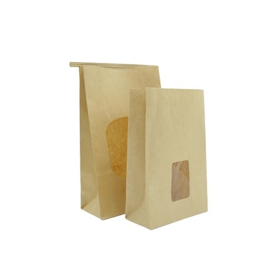 Eco Friendly Disposable Bread Bags Paper Baguette Bread Bags With Window