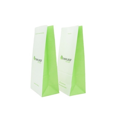 Customized Printing Bread Paper Bag White Grocery Lunch Bag Kraft Paper Bags 4Lb Capacity