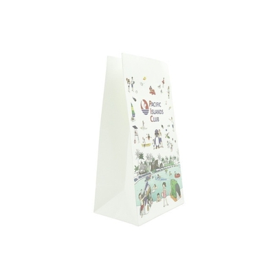 Customized Printing Bread Paper Bag White Grocery Lunch Bag Kraft Paper Bags 4Lb Capacity