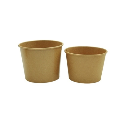 Microwavable Safe Brown 16 Oz Paper Soup Cups Kraft Paper Soup Containers