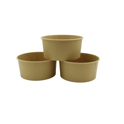 Customized Round Paper Soup Bowls With Lids Eco Friendly Disposable Bowls