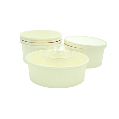 16oz 500ml Paper Soup Cup Food Grade Material PE Coated With Lids