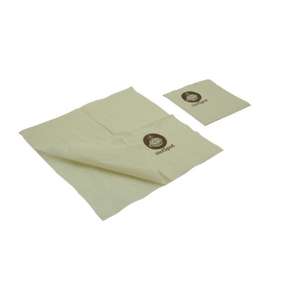 Compostable Printed Paper Napkin 13x13 Inch 2-Ply Eco Lunch Tissue Natural