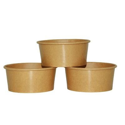 Customized OEM 36 oz Kraft Paper Bowls, Brown Paper Soup Bowls Kraft Paper Salad Bowl for Kitchen, Party, Restaurant and Camping