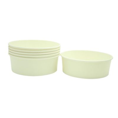   White Paper Ice Cream Cups Disposable Dessert Bowls 20 Ounce for Hot or Cold Food, Sundae, Frozen Yogurt, Soup