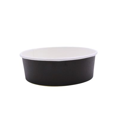 16oz Disposable Dessert Bowls, Ideal for Hot or Cold Food, Party Supplies Treat Cups for Sundae, Frozen Yogurt, Soup, Black Customized