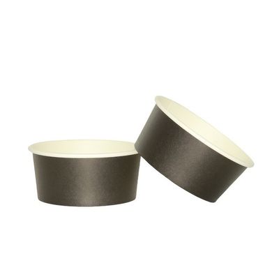 16oz Disposable Dessert Bowls, Ideal for Hot or Cold Food, Party Supplies Treat Cups for Sundae, Frozen Yogurt, Soup, Black Customized