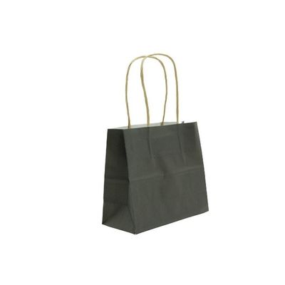 OEM Black Paper Gift Bags for Small Business 8x4.25x10'' or Customized Paper Bags with Handles