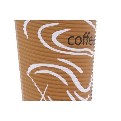  Disposable Paper Cups for Hot/Cold Beverage, Disposable Cups 12 oz, Leak-Free Paper Coffee Cups for Cafe, Restaurant, Office and Home