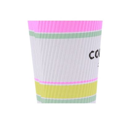  Customized 16oz 480ml Disposable Corrugated Paper Cups for Hot/Cold Beverage