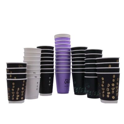 16 Oz Disposable Paper Coffee Cups Cups for Hot or Cold Beverage 