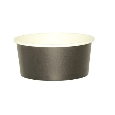 20OZ Black Disposable Dessert Bowls for Hot or Cold Food Paper Snack Containers for Sundae Frozen Yogurt Soup