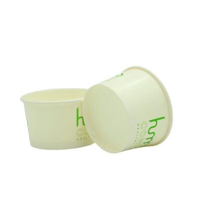 10oz Disposable Dessert Bowls for Sundae Frozen Yogurt Soup Lids Not Included Paper Snack Containers