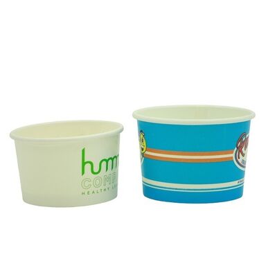 Disposable Paper Bowls & Dessert Cups for Sundae Bar Supplies Leak-Resistant Gelato Bowls for Ice Cream Socials
