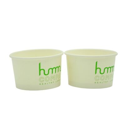 Medium 12 OZ Disposable White Ice Cream Cups with Lids Hot and Cold To Go Cups Paper Cup Takeout Food Container