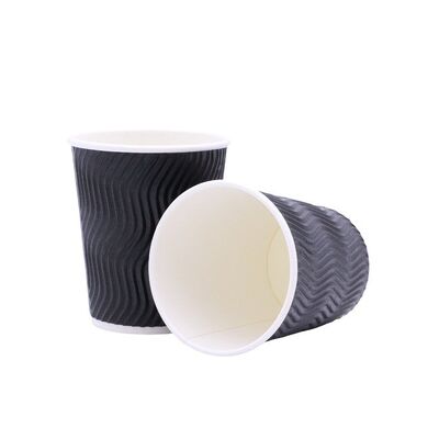 12 oz Coffee Cups Leak-Proof Disposable Paper Cups for Hot/Cold Beverages