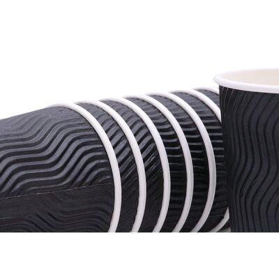12 oz Coffee Cups Leak-Proof Disposable Paper Cups for Hot/Cold Beverages