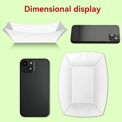 White Paper Food Trays Heavy-Duty Paper Food Boat Disposable Serving Basket Tray for French Fries Nachos Snack Hot Dog Taco 