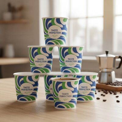 Sampling Tasting Mini Paper Cup 4oz Custom Logo Print Biodegradable Coffee Espresso Promotion