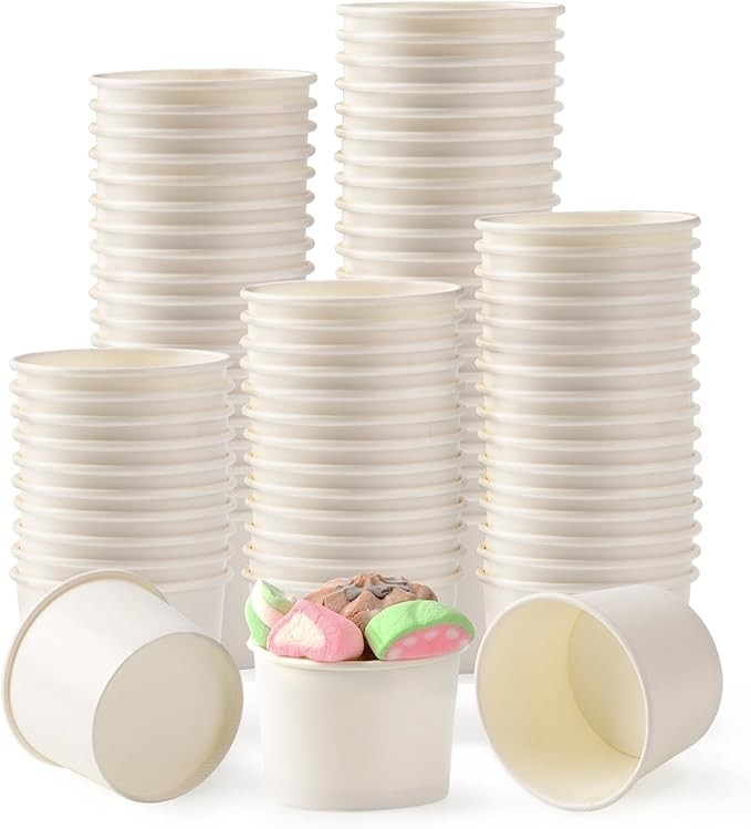 4oz-32oz Ice Cream Paper Cup Microwave Safe Leakproof With Customized Size