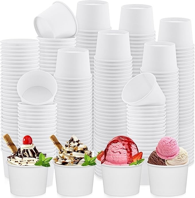 4oz-32oz Ice Cream Paper Cup Microwave Safe Leakproof With Customized Size