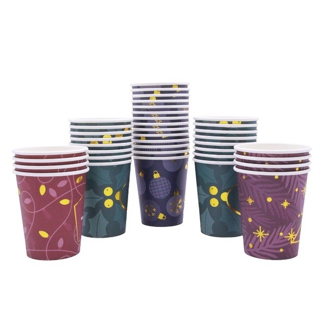 Customized Insulated Disposable Coffee Cups 8 Oz Paper Coffee Cups For Party