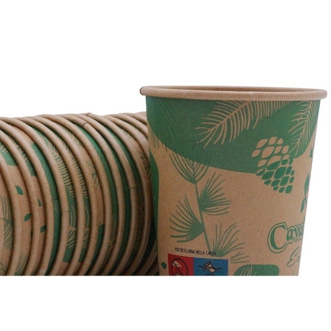 Kraft Recyclable Paper Cups Personalised Takeaway Coffee Cups OEM Brown Unbleached