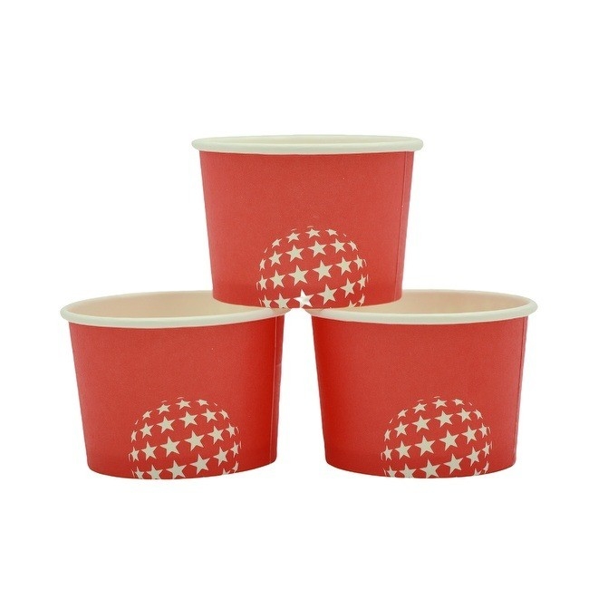 4oz 120ml Ice Cream Paper Cup Snack Food Container Frozen Yogurt Paper Bowl
