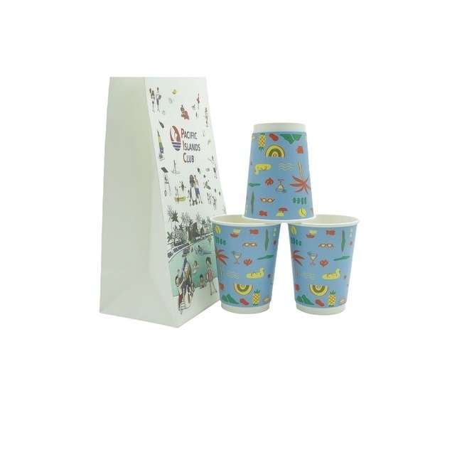 Biodegradable Eco Friendly Disposable Coffee Cups Printed Paper Cups With PLA Lined